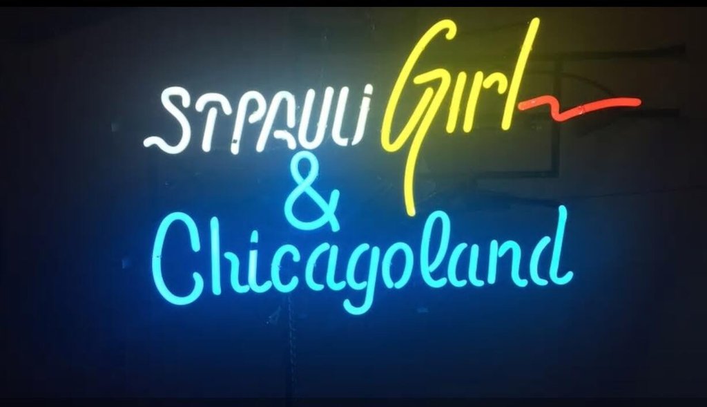 Custom St pauli Girl And Chicagoland Neon Sign Tube Neon Light