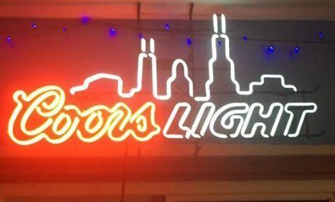 Custom Coors Light Chicago City Neon Sign Real Neon Light