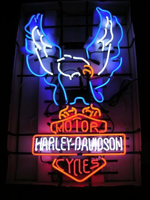 Custom Harley Davidson Eagle Neon Sign Real Neon Light