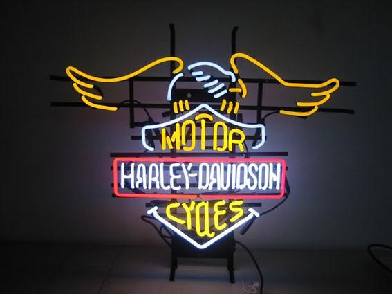 Custom Harley Davidson Eagle Neon Sign Real Neon Light