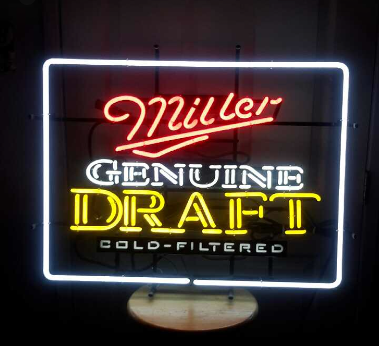 Custom Miller Genuine Draft Neon Sign Real Neon Light