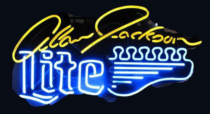 Custom Miller Lite Alan Jackson Neon Sign Real Neon Light