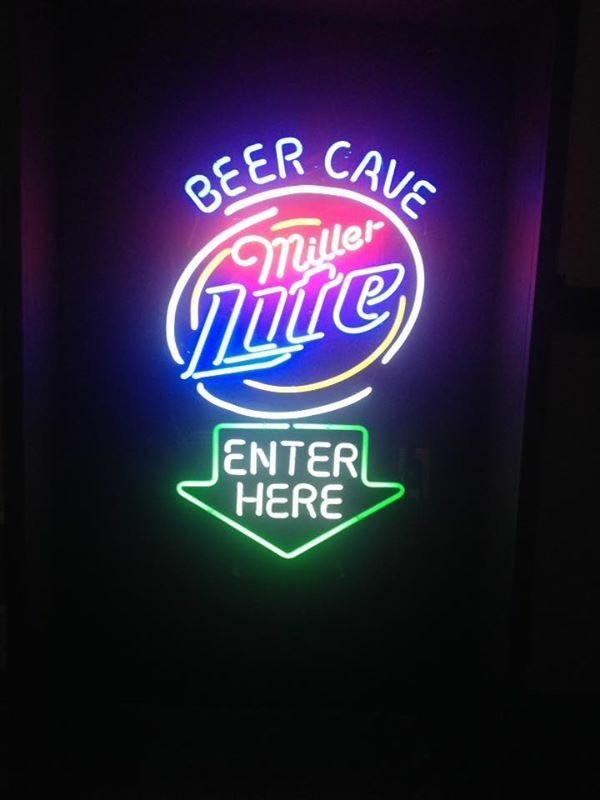 Custom Miller Lite Beer Cave Enter Here Neon Sign Real Neon Light