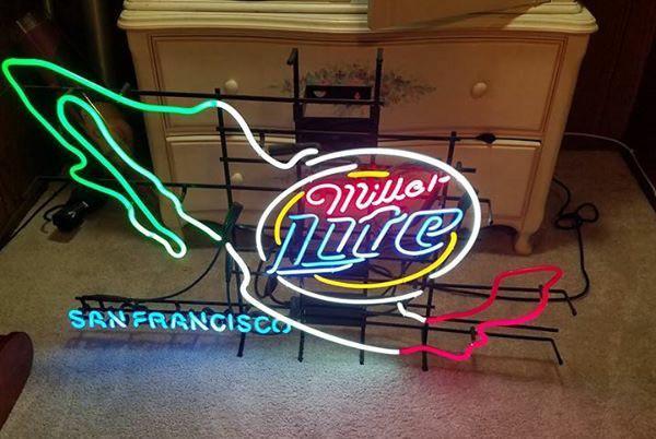 Custom Miller Lite Shark Neon Sign Real Neon Light