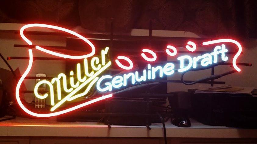 Custom Miller Lite Saxphone Shark Neon Sign Real Neon Light