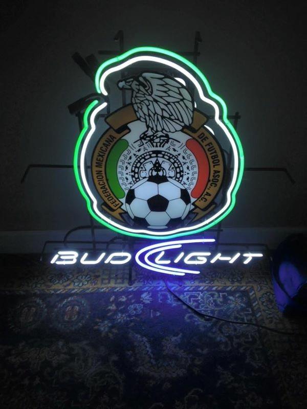 Custom Bud light Chivas  Mexico National Football Neon Sign Real Neon Light