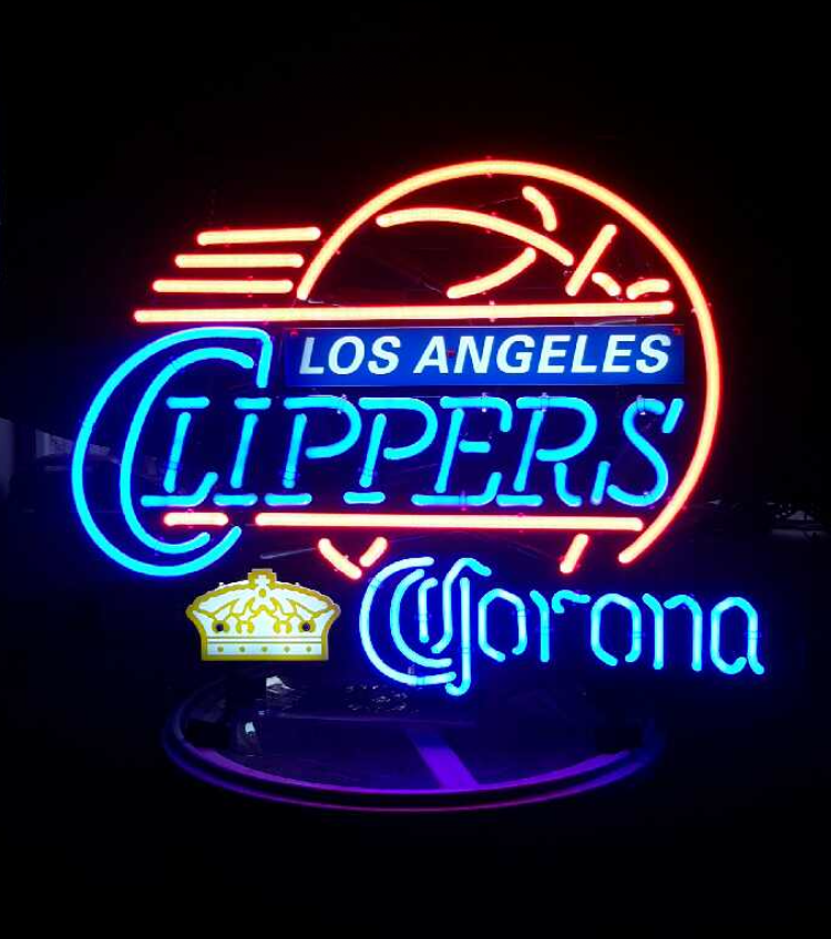 Custom Corona Los Angeles Clippers NBA Sports Neon Sign Real Neon Light