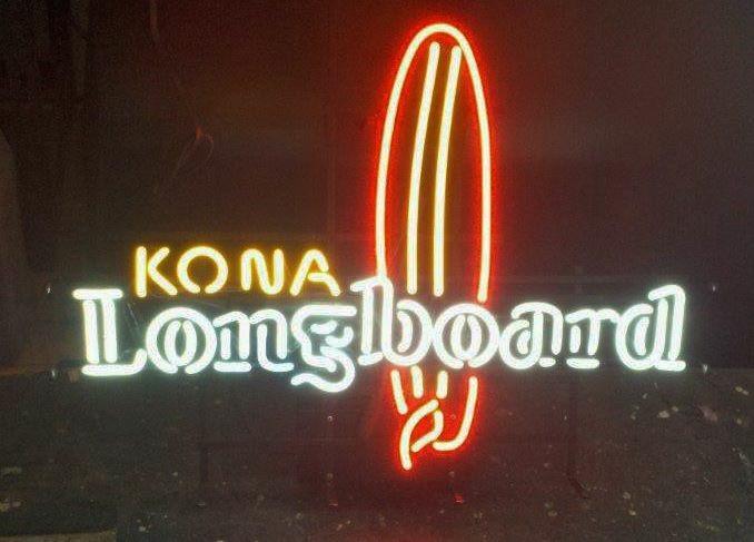 Custom Kona Brewing Long Board Neon Sign Real Neon Light