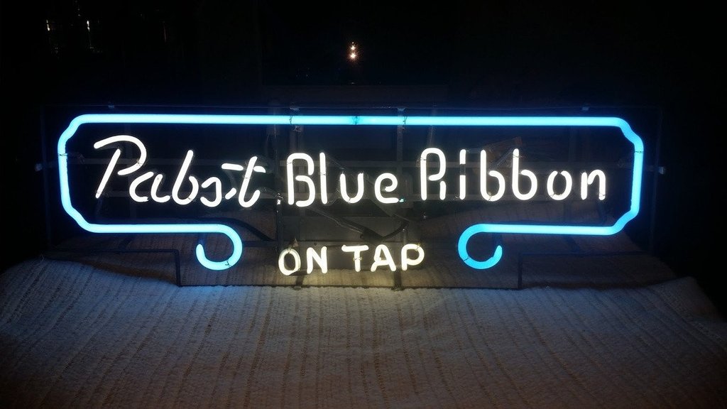 Custom Pabst Blue Ribbon On Tap Neon Sign Real Neon Light