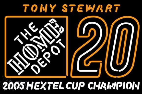 Custom Tony Stewart 20 Nascar Neon Sign Real Neon Light