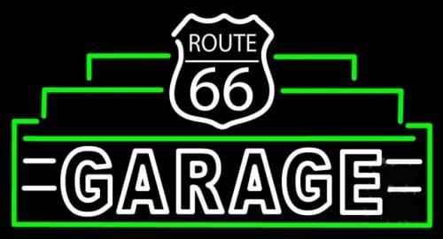 Custom Route 66 Garage Neon Sign Real Neon Light