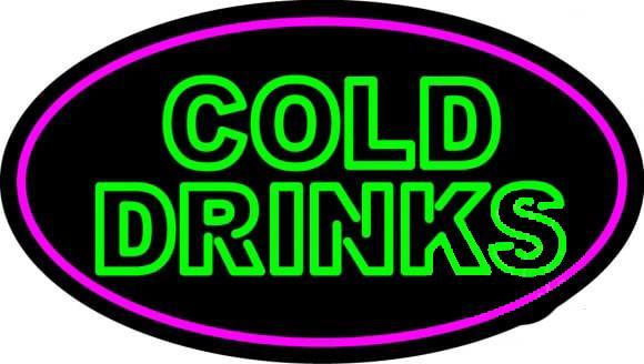 Custom Double Stroke Cold Drinks Neon Sign Real Neon Light