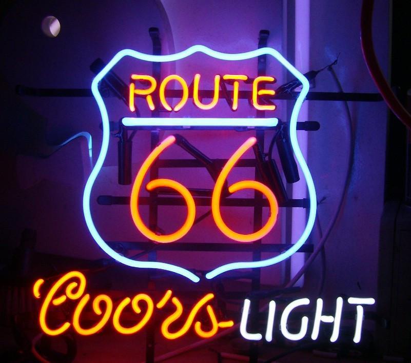Custom Route 66 Coors Neon Sign
