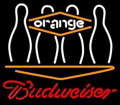 Custom Budweiser Bowling Orange Neon Sign Real Neon Light