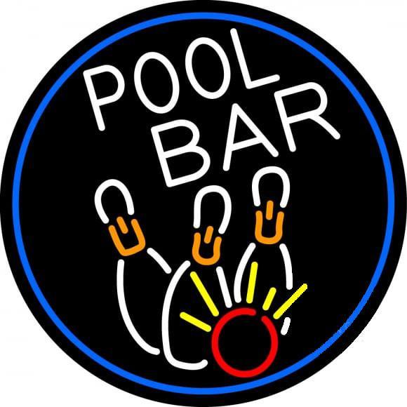 Custom Pool Bar Bowling Neon Sign Real Neon Light