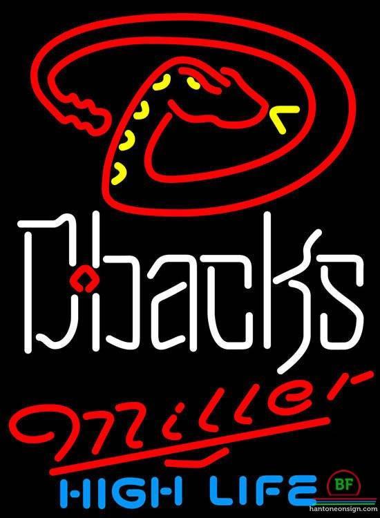 Custom Miller High Life Arizona Diamondbacks Neon Sign MLB Teams Neon Light