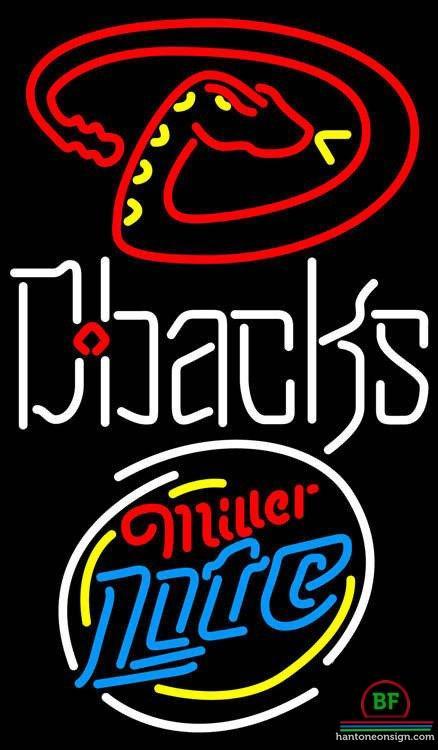 Custom Miller Lite Arizona Diamondbacks Neon Sign MLB Teams Neon Light