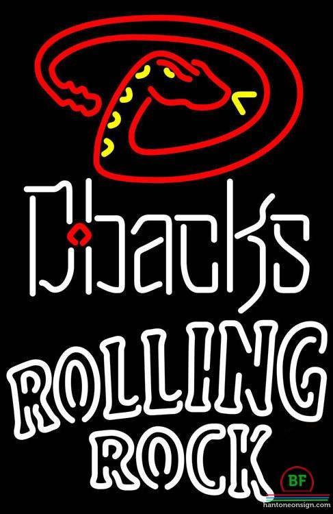 Custom Rolling Rock Arizona Diamondbacks Neon Sign MLB Teams Neon Light