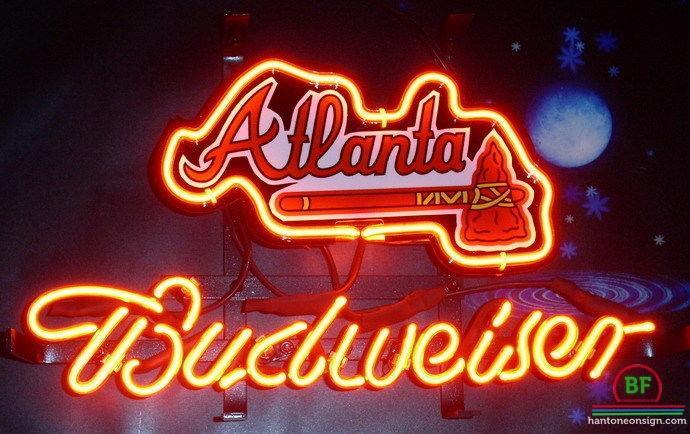 Custom Budweiser Atlanta Braves Neon Sign MLB Teams Neon Light