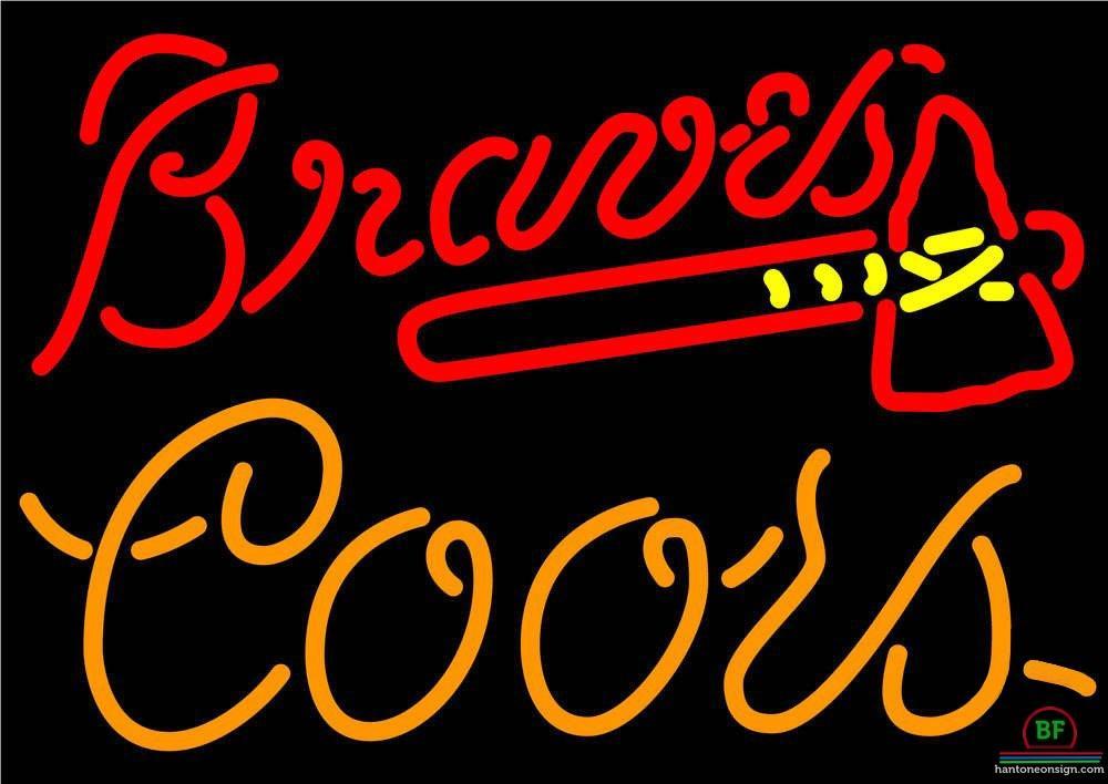 Custom Coors Light Atlanta Braves Neon Sign MLB Teams Neon Light