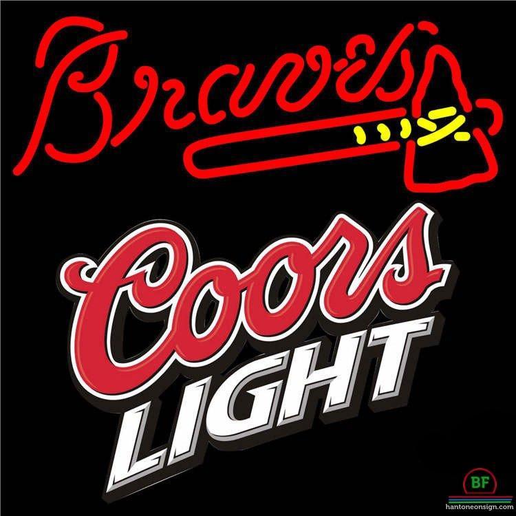 Custom Coors Light Atlanta Braves Neon Sign MLB Teams Neon Light