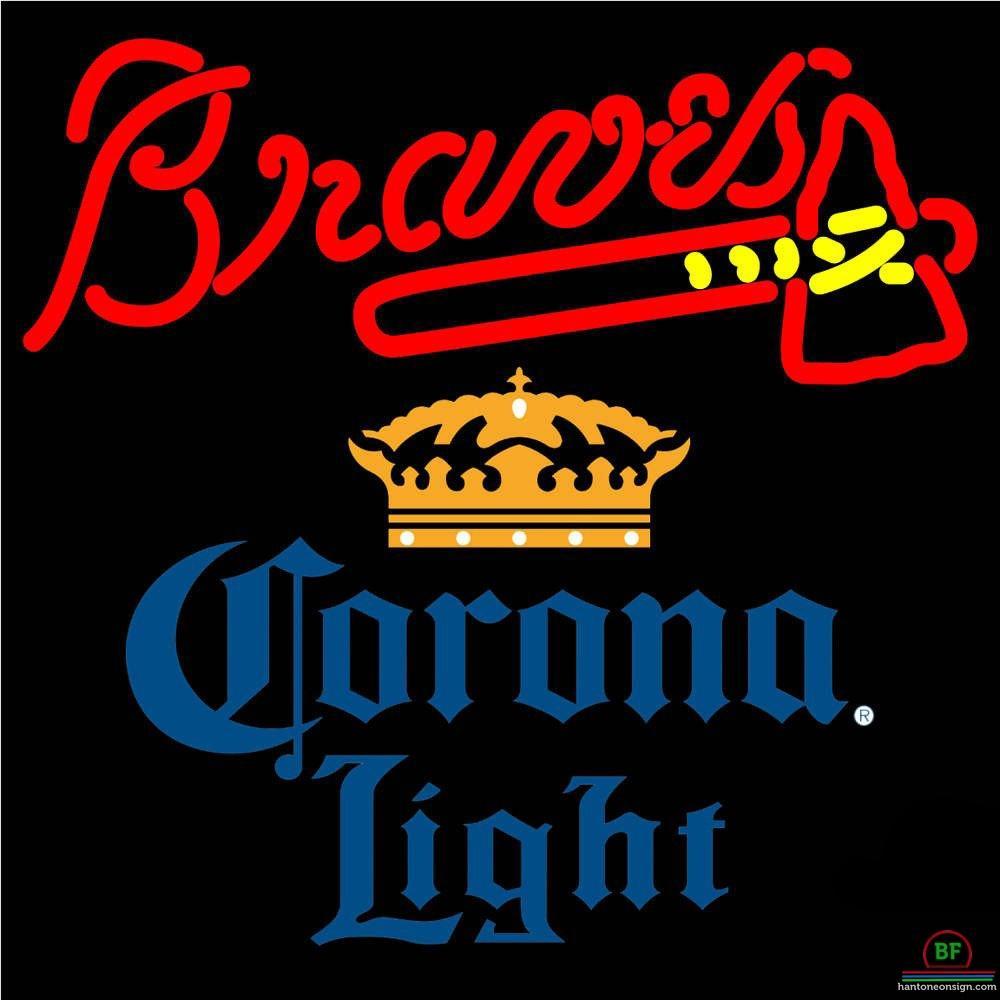 Custom Corona Light Atlanta Braves Neon Sign MLB Teams Neon Light