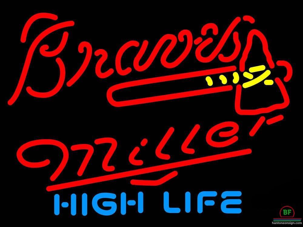 Custom Miller High Life Atlanta Braves Neon Sign MLB Teams Neon Light