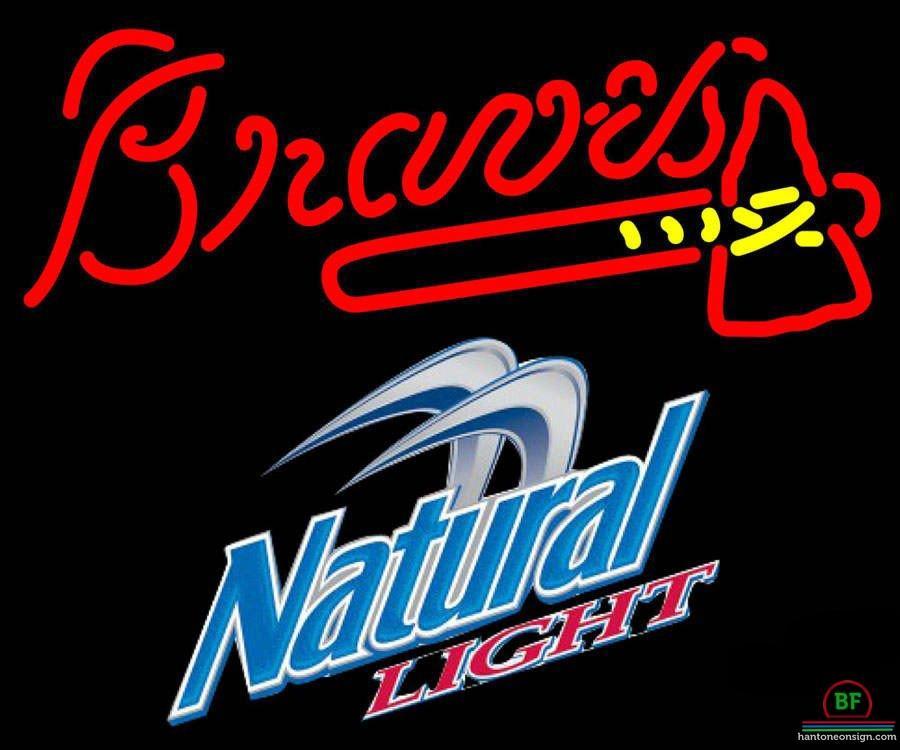 Custom Natural Light Atlanta Braves Neon Sign MLB Teams Neon Light