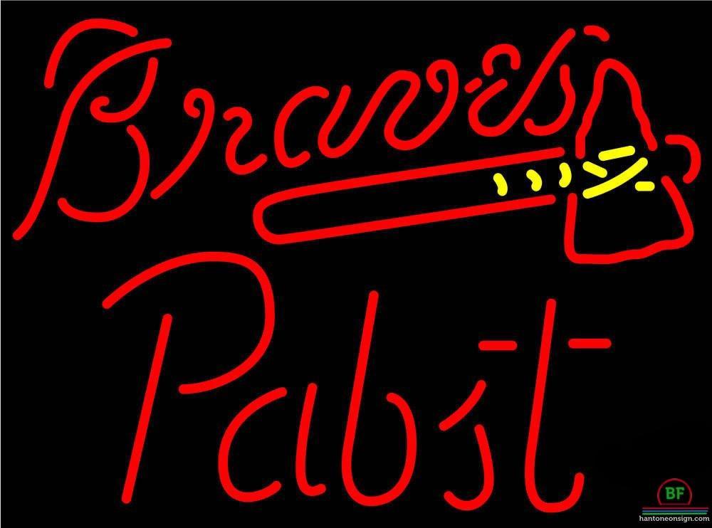 Custom Pabst Atlanta Braves Neon Sign MLB Teams Neon Light