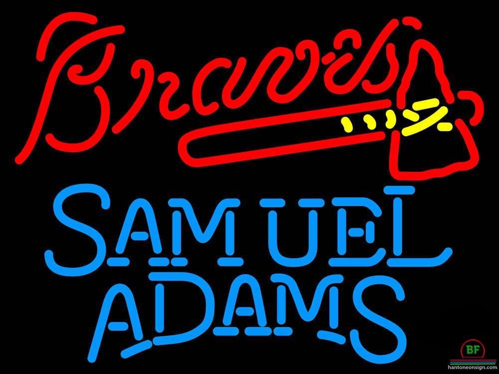 Custom Samuel Adams Atlanta Braves Neon Sign MLB Teams Neon Light