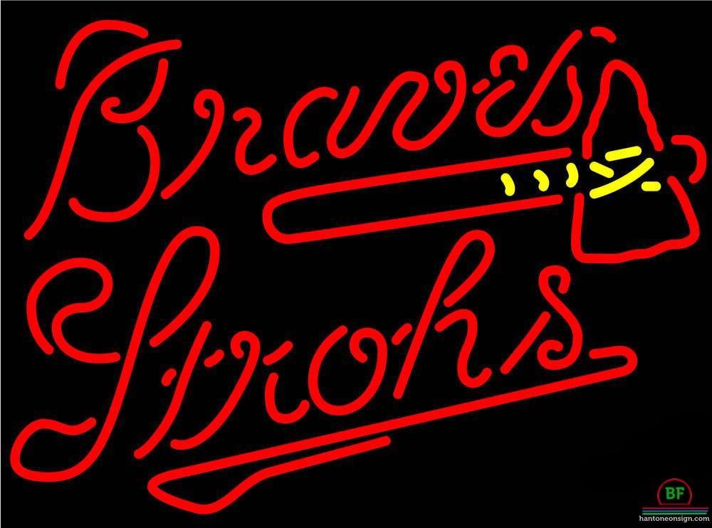 Custom Strohs Atlanta Braves Neon Sign MLB Teams Neon Light