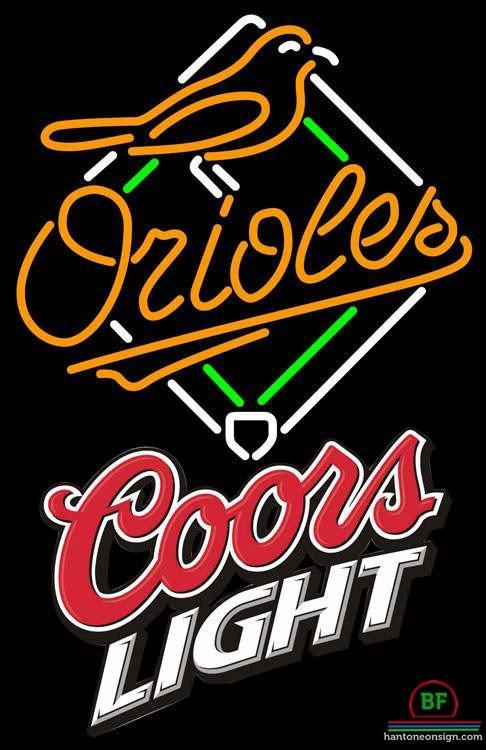 Custom Coors Light Baltimore Orioles Neon Sign MLB Teams Neon Light