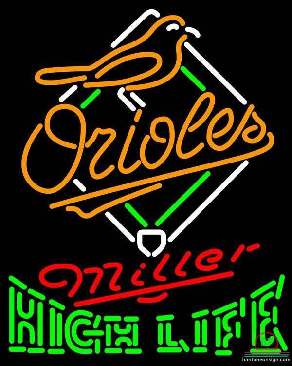 Custom Miller High Life Baltimore Orioles Neon Sign MLB Teams Neon Light