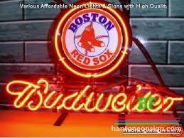 Custom Budweiser Boston Red Sox Neon Sign MLB Teams Neon Light