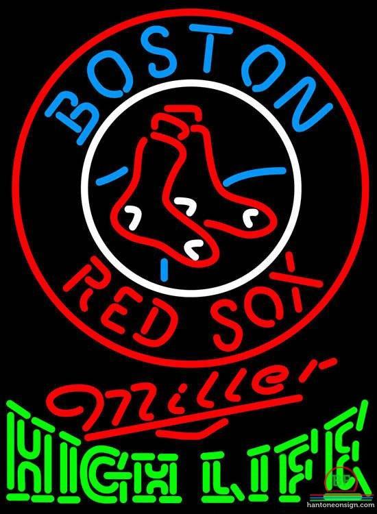 Custom Miller High Life Boston Red Sox Neon Sign MLB Teams Neon Light