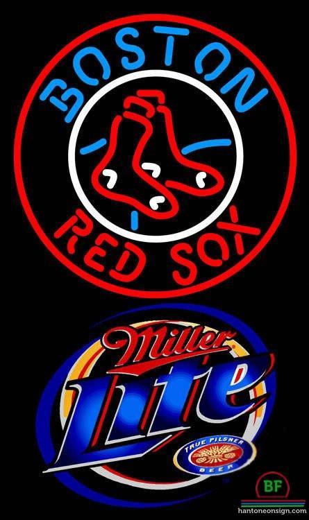 Custom Miller Lite Boston Red Sox Neon Sign MLB Teams Neon Light
