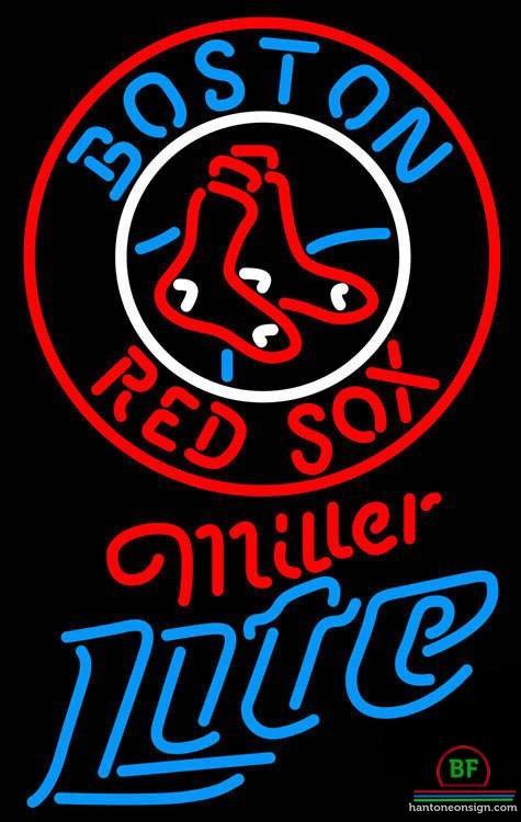Custom Miller Lite Boston Red Sox Neon Sign MLB Teams Neon Light