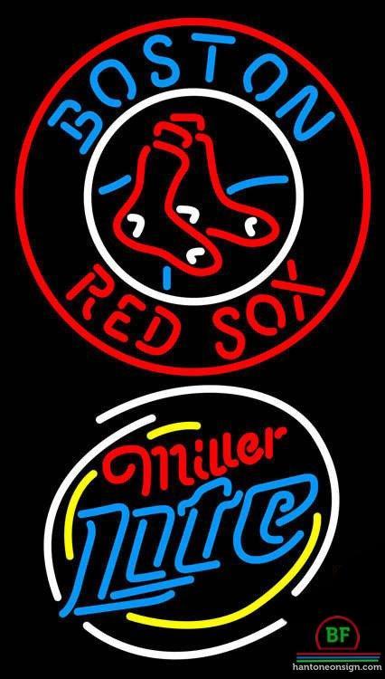 Custom Miller Lite Boston Red Sox Neon Sign MLB Teams Neon Light