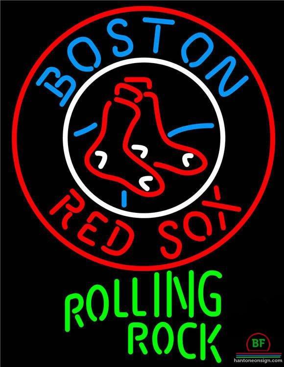 Custom Rolling Rock Boston Red Sox Neon Sign MLB Teams Neon Light