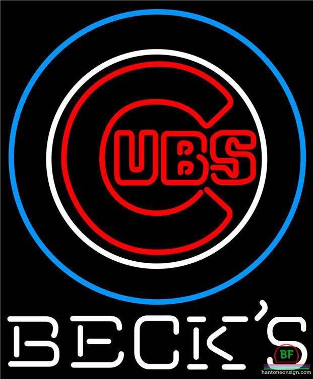 Custom Becks Chicago Cubs Neon Sign MLB Teams Neon Light