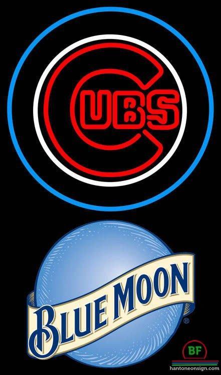 Custom Blue Moon Chicago Cubs Neon Sign MLB Teams Neon Light