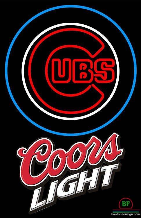Custom Coors Light Chicago Cubs Neon Sign MLB Teams Neon Light