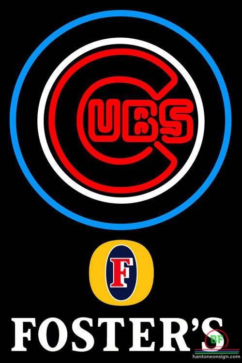 Custom Fosters Chicago Cubs Neon Sign MLB Teams Neon Light