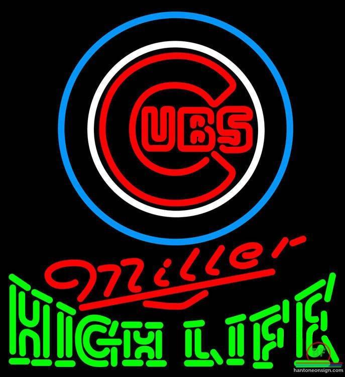 Custom Miller High Life Chicago Cubs Neon Sign MLB Teams Neon Light
