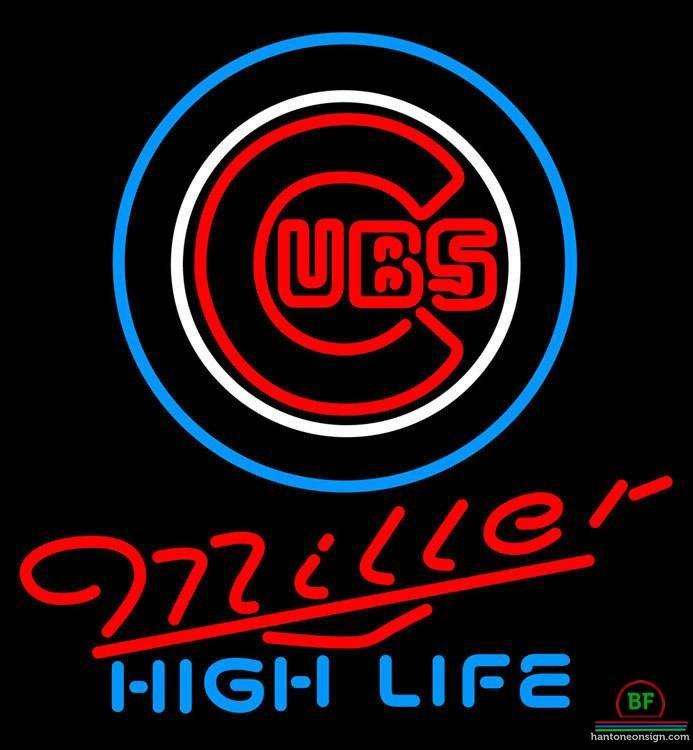 Custom Miller High Life Chicago Cubs Neon Sign MLB Teams Neon Light