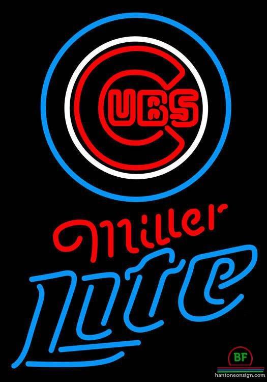 Custom Miller Lite Chicago Cubs Neon Sign MLB Teams Neon Light