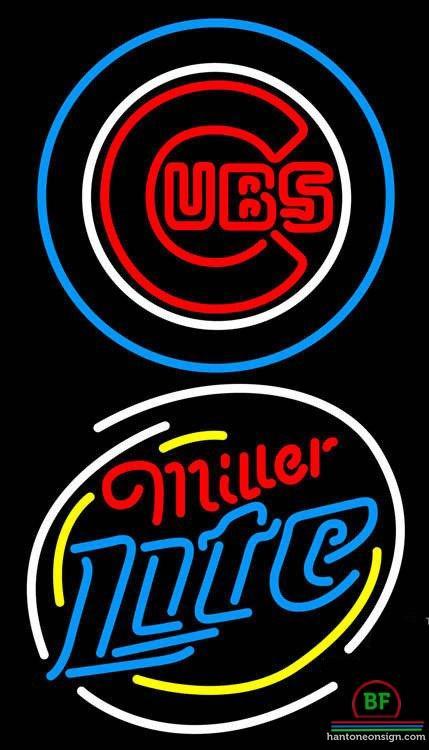Custom Miller Lite Chicago Cubs Neon Sign MLB Teams Neon Light