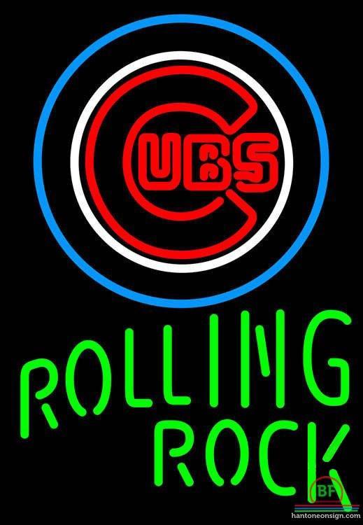 Custom Rolling Rock Chicago Cubs Neon Sign MLB Teams Neon Light
