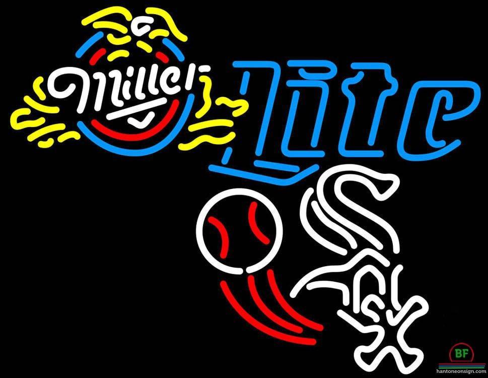 Custom Miller Lite Chicago White Sox Neon Sign MLB Teams Neon Light