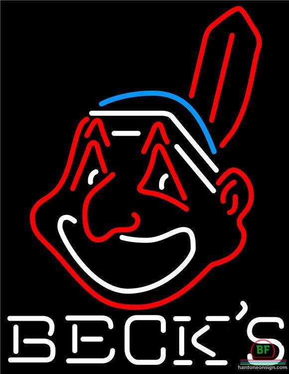 Custom Becks Cleveland Indians Neon Sign MLB Teams Neon Light